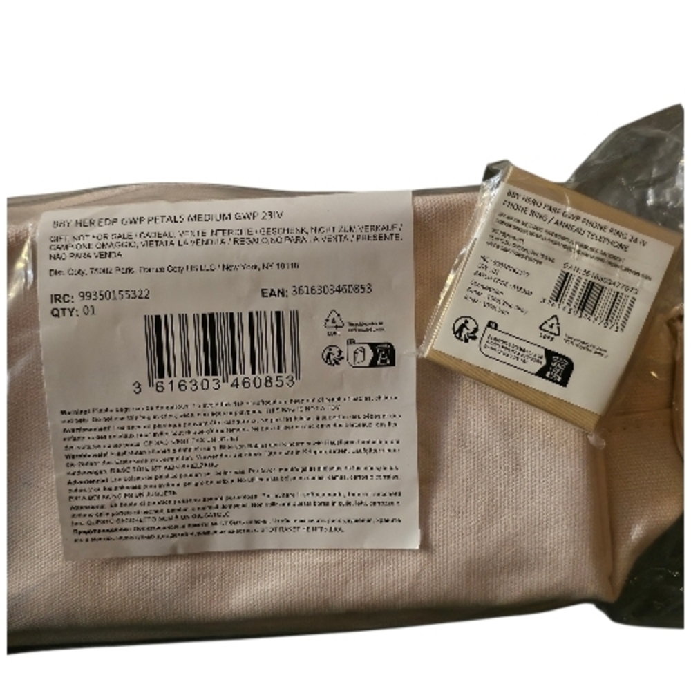Burberry Light Pink Embroidered Canvas Cosmetic Pouch NEW GWP - Picture 8 of 8